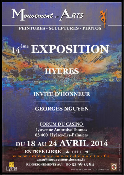 Arlette Béal sera présente à l'Exposition du Mouvement des Arts 2014 à Hyères